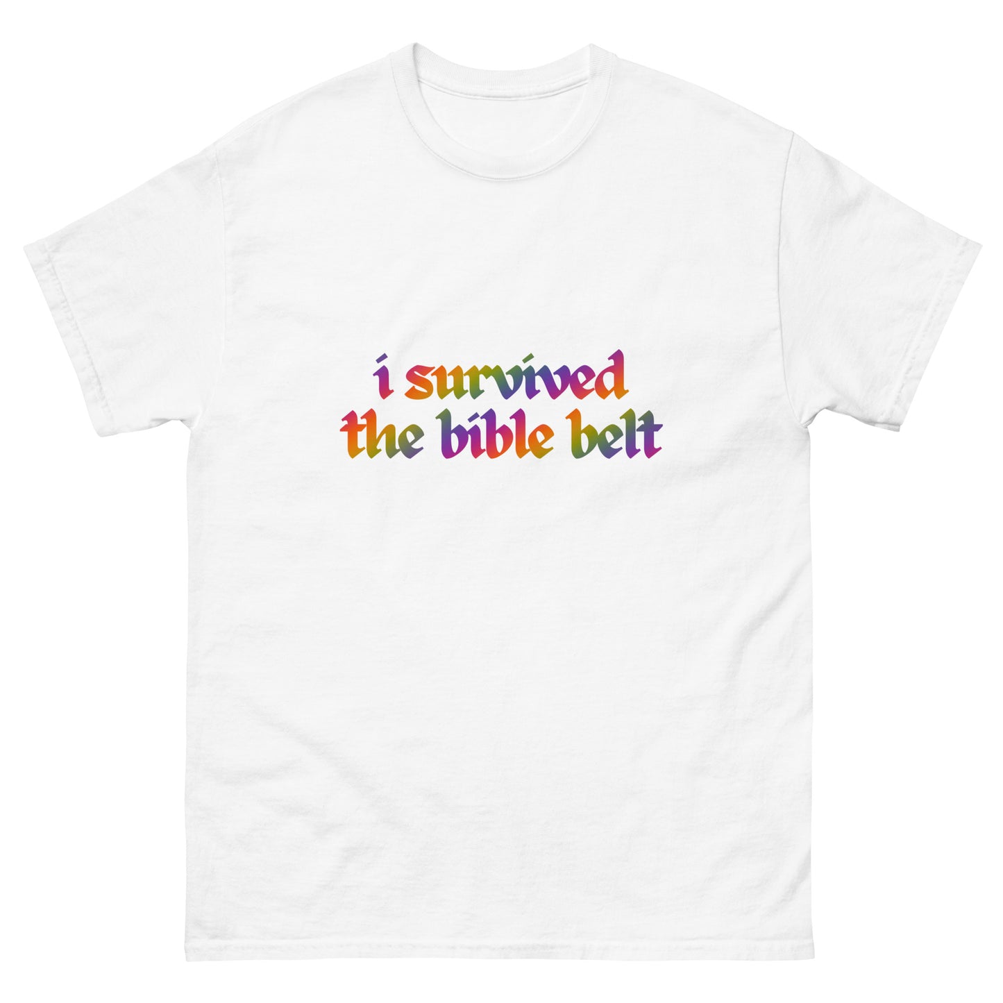 bible belt tee ~ rainbow